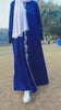 Front Open Embroidery Abaya/Burqa with Black Georgette Hijab
