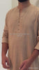 Men's Cotton Linen Essential Beige Kurta Sets