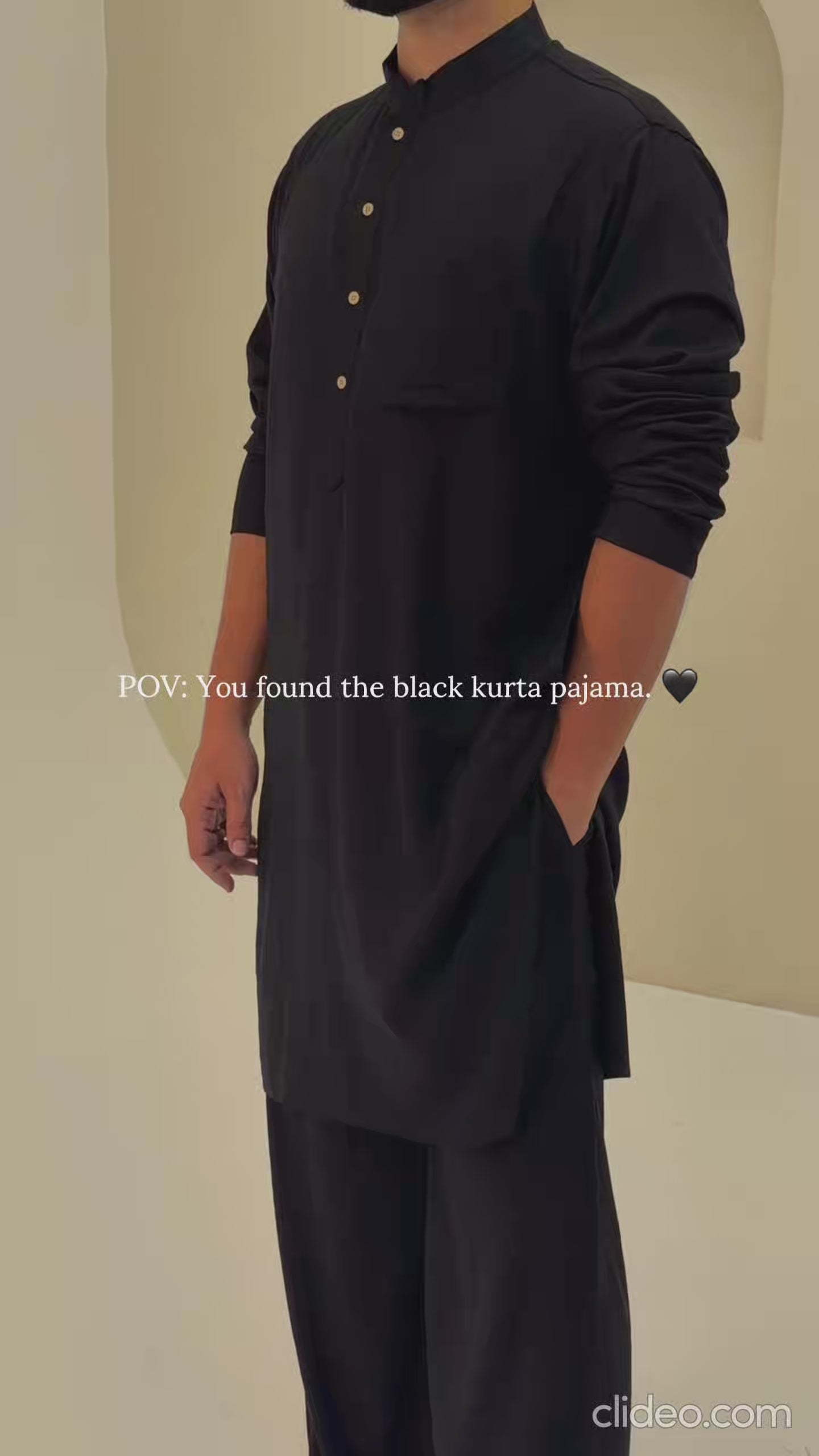 Men’s Cotton Linen Relax fit Black Kurta Sets