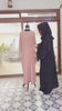 Kefiyyeh Embroidery Abaya with Black Hijab
