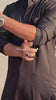Black Poly Cotton Arabic Thobe/Jubba For Men