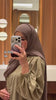 Front Open Burqa Abaya with black Georgette Hijab